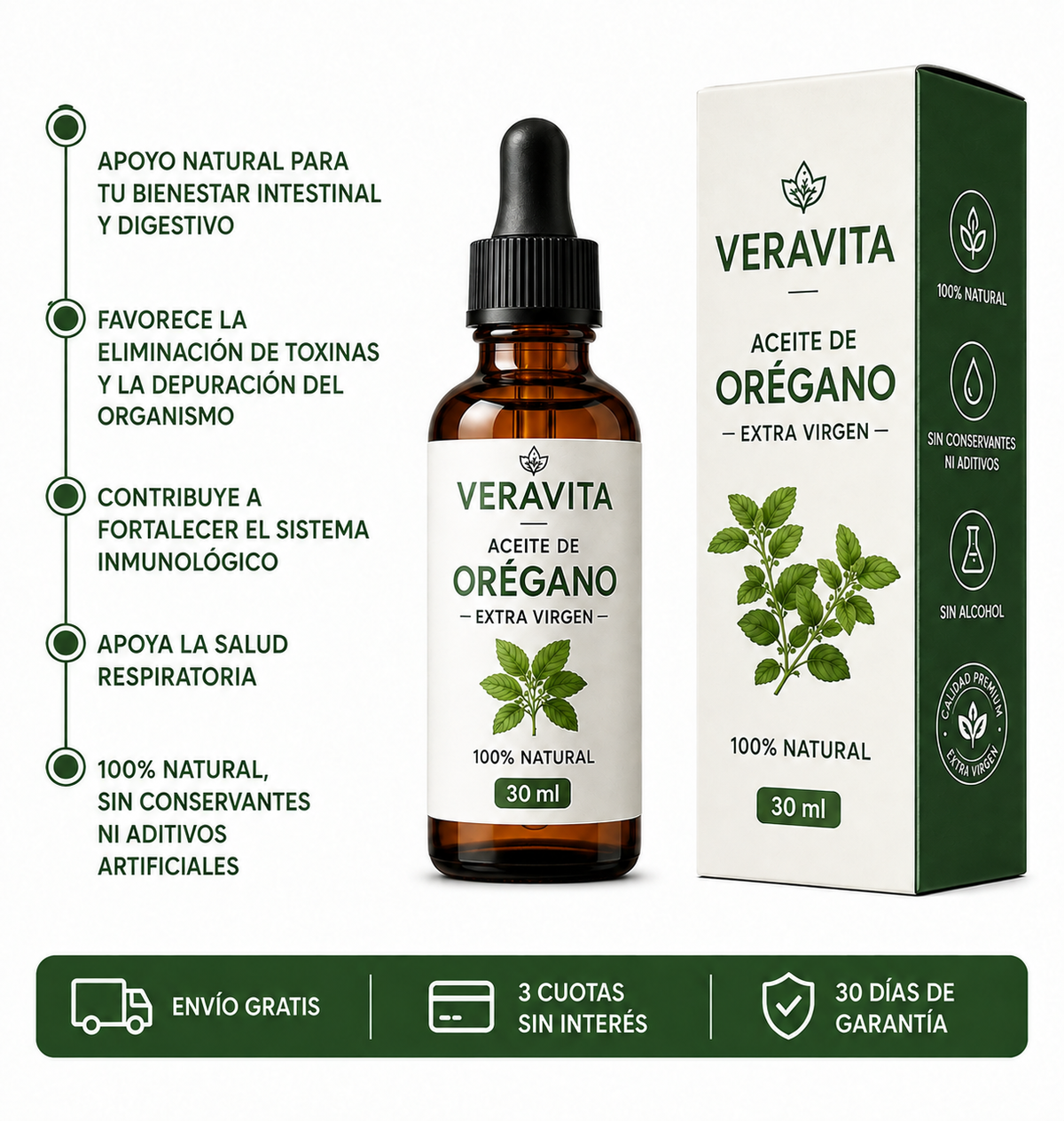 Aceite de Orégano 30 ml | Veravita™